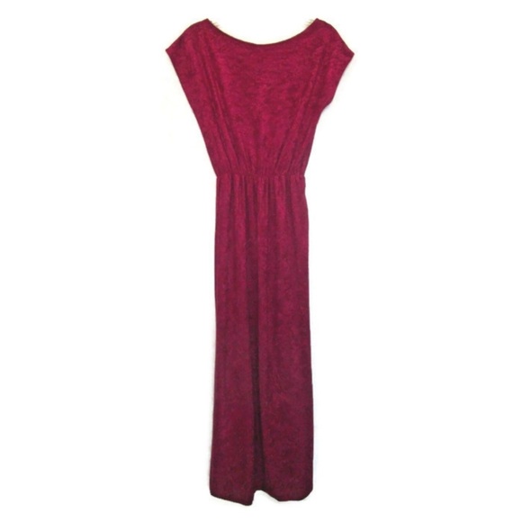 vintage berry velour maxi dress size small disco - Picture 4 of 5